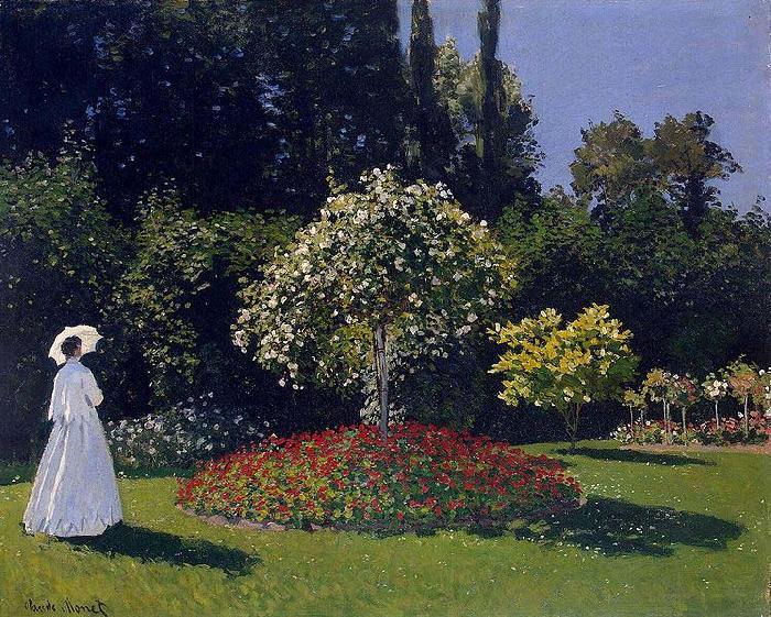 Claude Monet Woman in a Garden Norge oil painting art